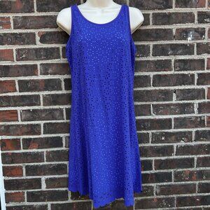 Title Nine Purple Dress Womens XS Nimblene Laser Cut Tank Athleisure Sporty